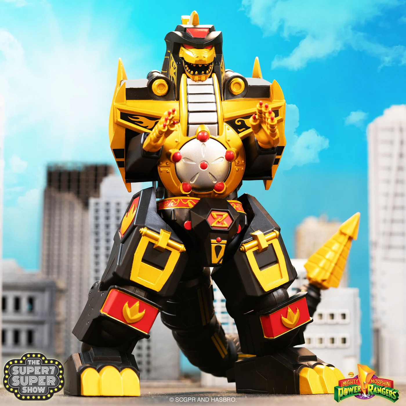Super7 Mighty Morphin Power Rangers Dragonzord Black & Gold - 6 in Reaction Figure - Image 4